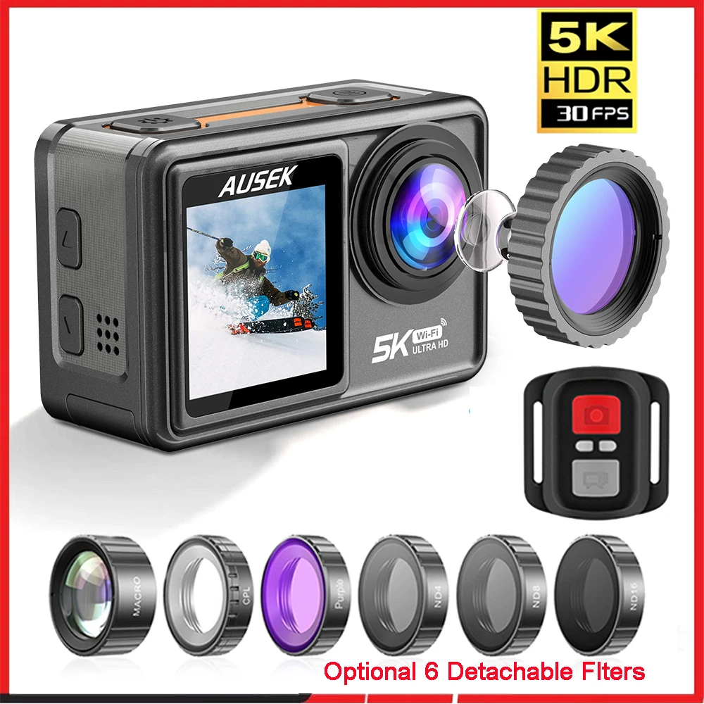 Unique Electronics Gadgets - AUSEK M81TR Action Camera 5K 4K60FPS