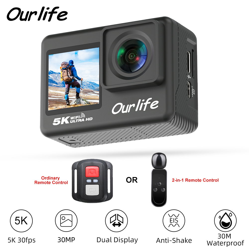 Unique Electronics Gadgets - Ourlife 5K30FPS Action Camera 2.0'' LCD