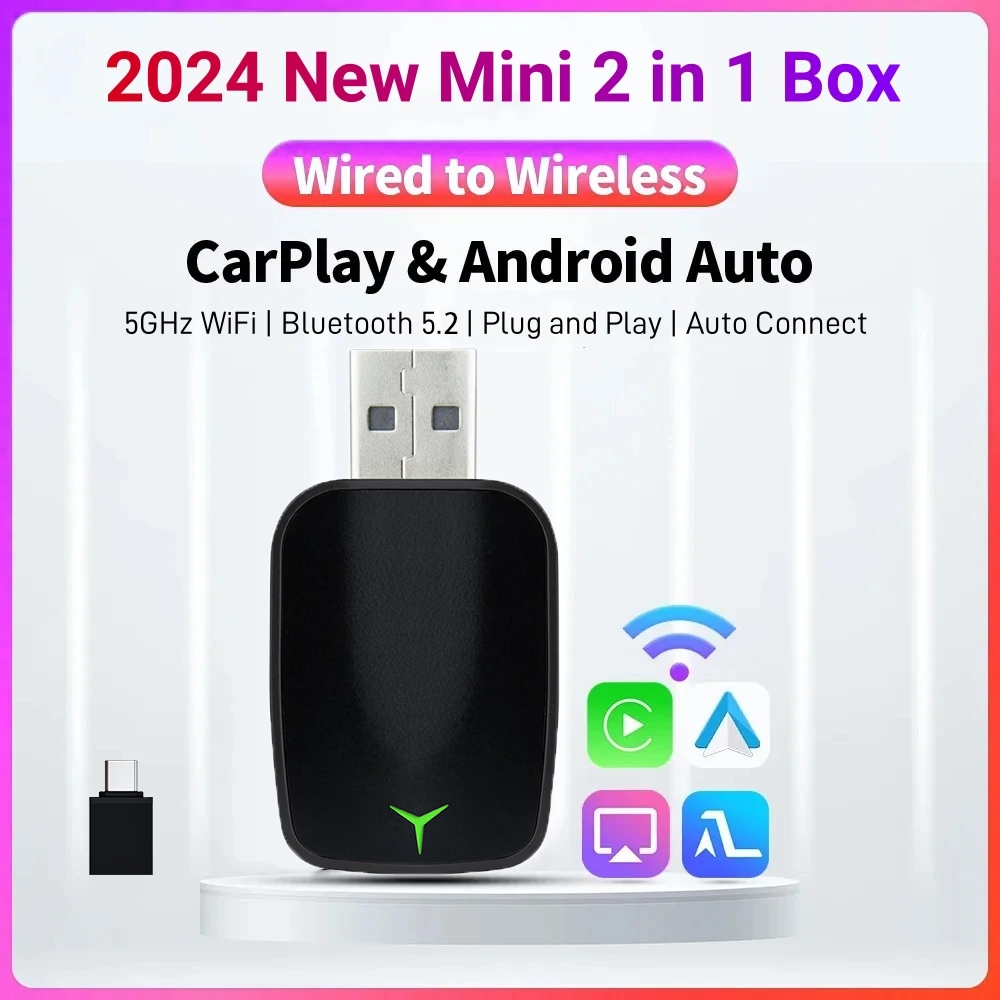 Gadgets For Electronics - Nuovo Wired A Wireless Carplay Android